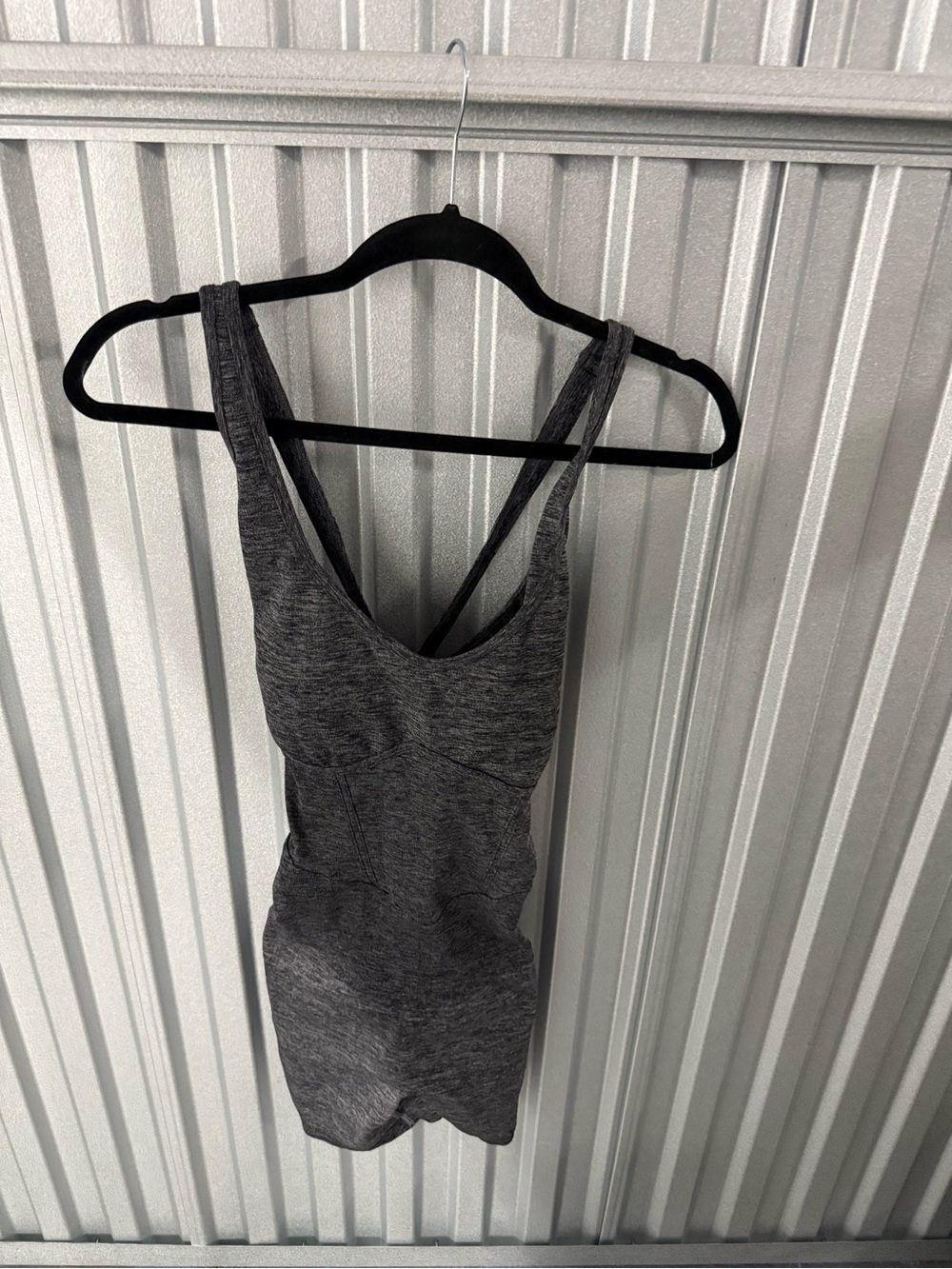 Women’s Halara Charcoal Gray Tank shorts jumpsuit